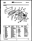 BACKGUARD Diagram and Parts List for 30-2759-00-04  Tappan Range