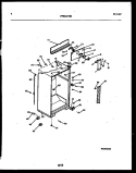 CABINET PARTS Diagram and Parts List for FPES21TIRW0  Frigidaire Refrigerator