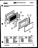 DOOR PARTS Diagram and Parts List for MC830L1  Frigidaire Microwave