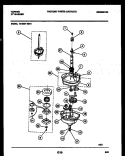 TRANSMISSION PARTS Diagram and Parts List for 46-2351-23-01  Tappan Washer