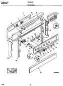 BACKGUARD Diagram and Parts List for GEF354BBWC  Gibson Range