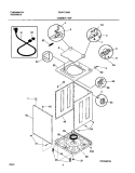 CABINET / TOP Diagram and Parts List for GLWY1343AS0  Frigidaire Washer