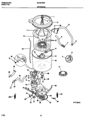 MOTOR / TUB Diagram and Parts List for MLXE42RBD2  Frigidaire Washer Dryer Combo