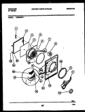 DOOR PARTS Diagram and Parts List for DE5800RW1  Frigidaire Dryer