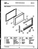 UPPER OVEN DOOR PARTS Diagram and Parts List for 72-3657-00-13  Tappan Range