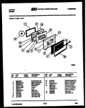 DOOR PARTS Diagram and Parts List for 77-4957-32-09  Tappan Range