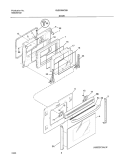 DOOR Diagram and Parts List for GLES388CSB  Frigidaire Range