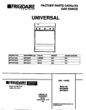 COVER Diagram and Parts List for MPF300PBWD  Frigidaire Range