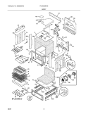 BODY Diagram and Parts List for PLCS389ECG  Frigidaire Range