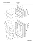 DOOR Diagram and Parts List for FRT21BSDSB3  Frigidaire Refrigerator
