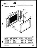 DOOR PARTS Diagram and Parts List for 56-9338-00-02  Tappan Microwave