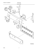 BACKGUARD Diagram and Parts List for CWEF310FSA  Westinghouse Range