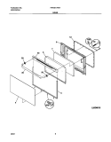 DOOR Diagram and Parts List for FEF361AWA  Frigidaire Range