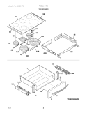 TOP/DRAWER Diagram and Parts List for FGES3045KFC  Frigidaire Wall Oven