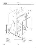 TUB Diagram and Parts List for GPDB998JC1  Frigidaire Dishwasher