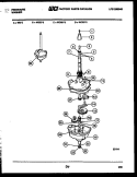 TRANSMISSION PARTS Diagram and Parts List for WC9DW3  Frigidaire Washer
