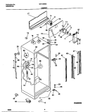 CABINET Diagram and Parts List for GRT18RRCW2  Gibson Refrigerator