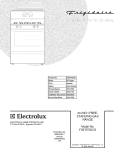 COVER Diagram and Parts List for FGFB75DCB  Frigidaire Range