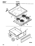 TOP / DRAWER Diagram and Parts List for FEF357CESC  Frigidaire Range
