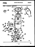 TUB DETAIL Diagram and Parts List for WA3900AWW2  Frigidaire Washer