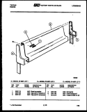 BACKGUARD Diagram and Parts List for 37-2537-23-01  Tappan Range