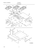 TOP / DRAWER Diagram and Parts List for PLGF659ECA  Frigidaire Range