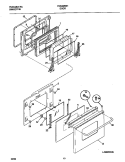 DOOR Diagram and Parts List for FCS388WHCB  Frigidaire Range