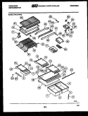 SHELVES AND SUPPORTS Diagram and Parts List for FPE19TPW0  Frigidaire Refrigerator