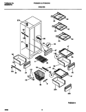 SHELVES Diagram and Parts List for FRS22XHAB2  Frigidaire Refrigerator