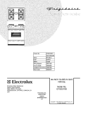 COVER Diagram and Parts List for CFGS379DC2  Frigidaire Range