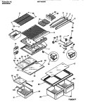 SHELVES, CONTROLS, DIVIDER, MULLION Diagram and Parts List for WRT18QRBD1  Frigidaire Refrigerator