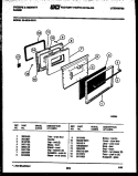 DOOR PARTS Diagram and Parts List for 30-6539-00-01  Tappan Range