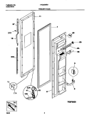 FREEZER DOOR Diagram and Parts List for FRS20WRHW5  Frigidaire Refrigerator