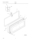 DOOR Diagram and Parts List for CF1310  Frigidaire Freezer