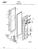 FREEZER DOOR Diagram and Parts List for FRS26WRCD4  Frigidaire Refrigerator