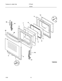 DOOR Diagram and Parts List for FEF366DSA  Frigidaire Range