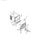 CABINET, FRONT, WRAPPER Diagram and Parts List for SH418C2SA  Kelvinator Air Conditioner