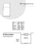COVER Diagram and Parts List for FRT21LR7DS4  Frigidaire Refrigerator