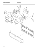 BACKGUARD Diagram and Parts List for FEFB79GCA  Frigidaire Range
