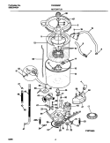 MOTOR / TUB Diagram and Parts List for FWS235RFS0  Frigidaire Washer