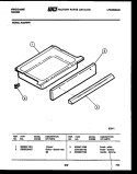 DRAWER PARTS Diagram and Parts List for RG34NW1  Frigidaire Range