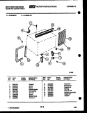 CABINET AND INSTALLATION PARTS Diagram and Parts List for AL095M1A1  Frigidaire Air Conditioner