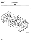 DOOR Diagram and Parts List for FEF389CFSJ  Frigidaire Range