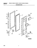 REFR DOOR Diagram and Parts List for FRS20ZRGD2  Frigidaire Refrigerator