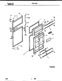 DOOR Diagram and Parts List for WRT21GRBW0  Frigidaire Refrigerator