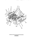 OVEN DOOR PANELS Diagram and Parts List for RG533DH0  Frigidaire Range