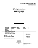 COVER Diagram and Parts List for FDB101SAW1  Frigidaire Dishwasher