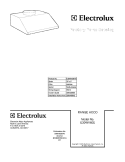 COVER Diagram and Parts List for E30WV60EPS  Electrolux Range Hood