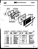 DOOR PARTS Diagram and Parts List for 31-3648-00-04  Tappan Range