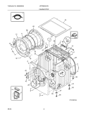 CABINET/TOP Diagram and Parts List for LAFW8000LW0  Frigidaire Washer
